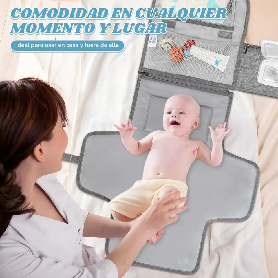 Cambiador de pañales plegable portátil