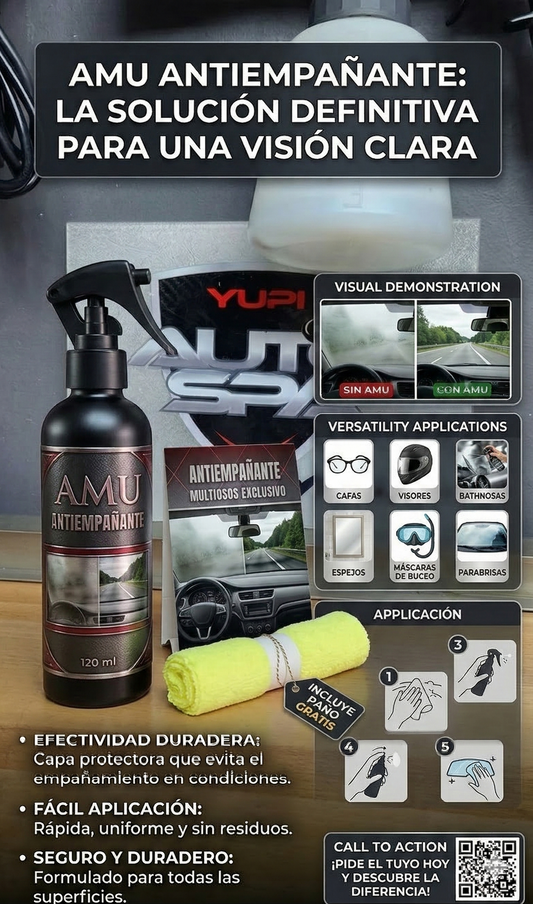 Antiempañante AMU  250ml+Paño