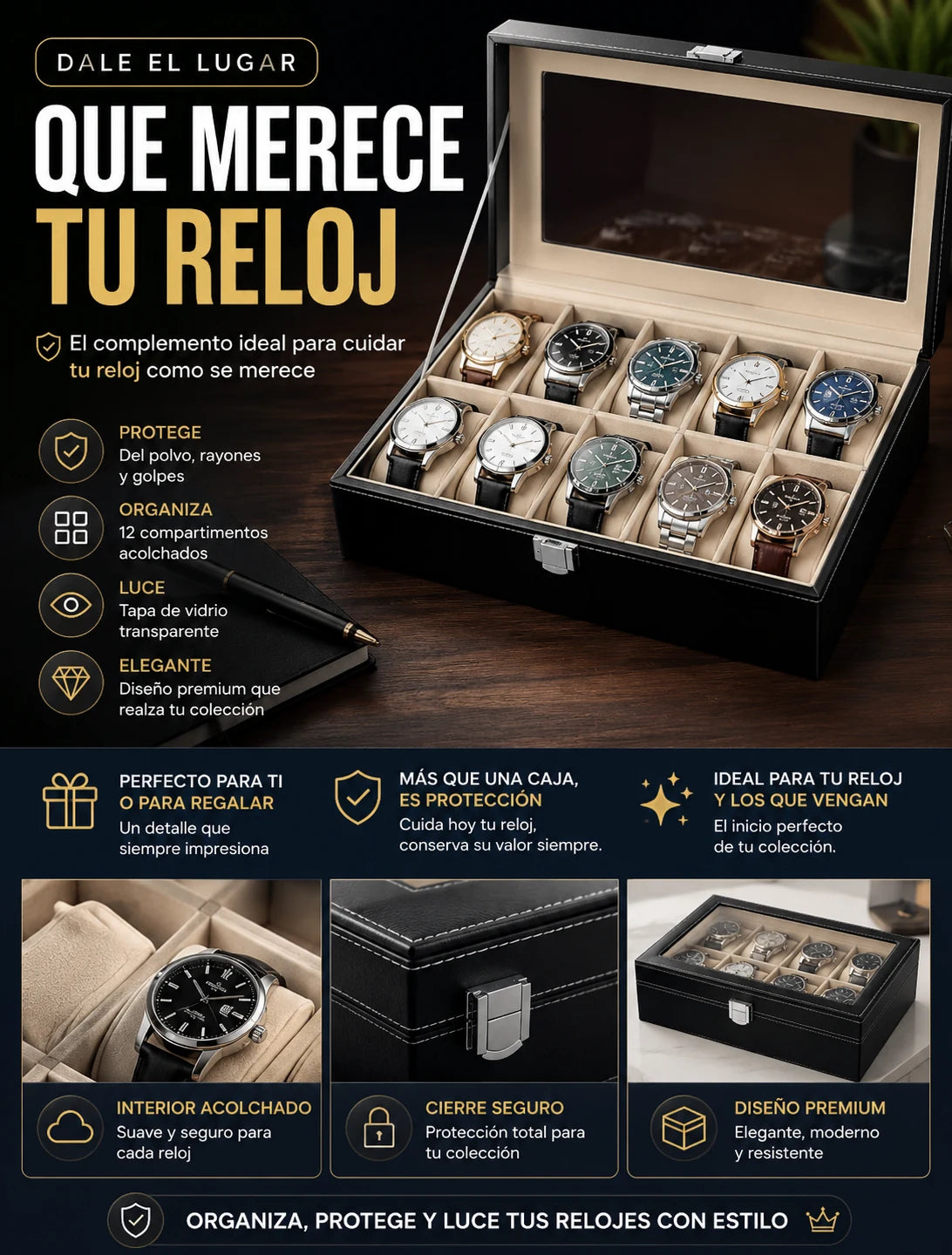 Organizador de Relojes Premium ⌚